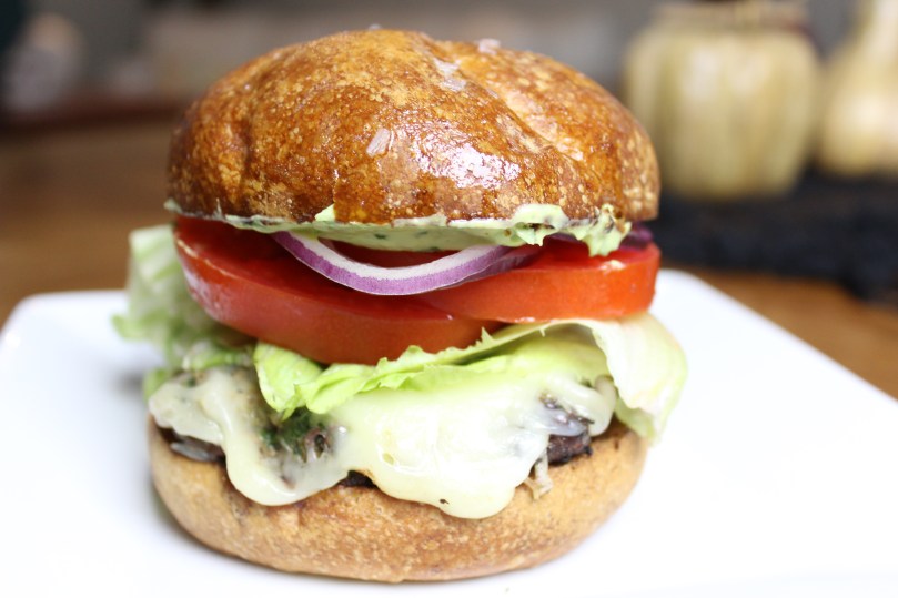 I have to thank one of my favorite people for this one…Rachael Ray! She made a burger on her show a few weeks ago. I had all the ingredients in my pantry and fridge, so I had to make them for my family. And who doesn’t love a burger? Especially when you don’t have to feel guilty about eating it! They’re generally healthy already, so I didn’t need to make too many modifications. So go ahead, eat your greens…cause they’re inside the burger!